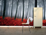 3D Фотообои "Осенний лес в тумане"
