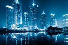 3D Фотообои "Неоновые огни ночного города"