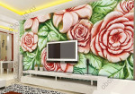 3D Фотообои "Объемные розы" 