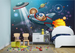 3D Фотообои "Космос в детскую"