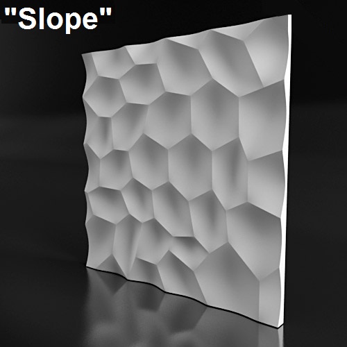 дизайнерскую 3D панель из гипса "Slope"