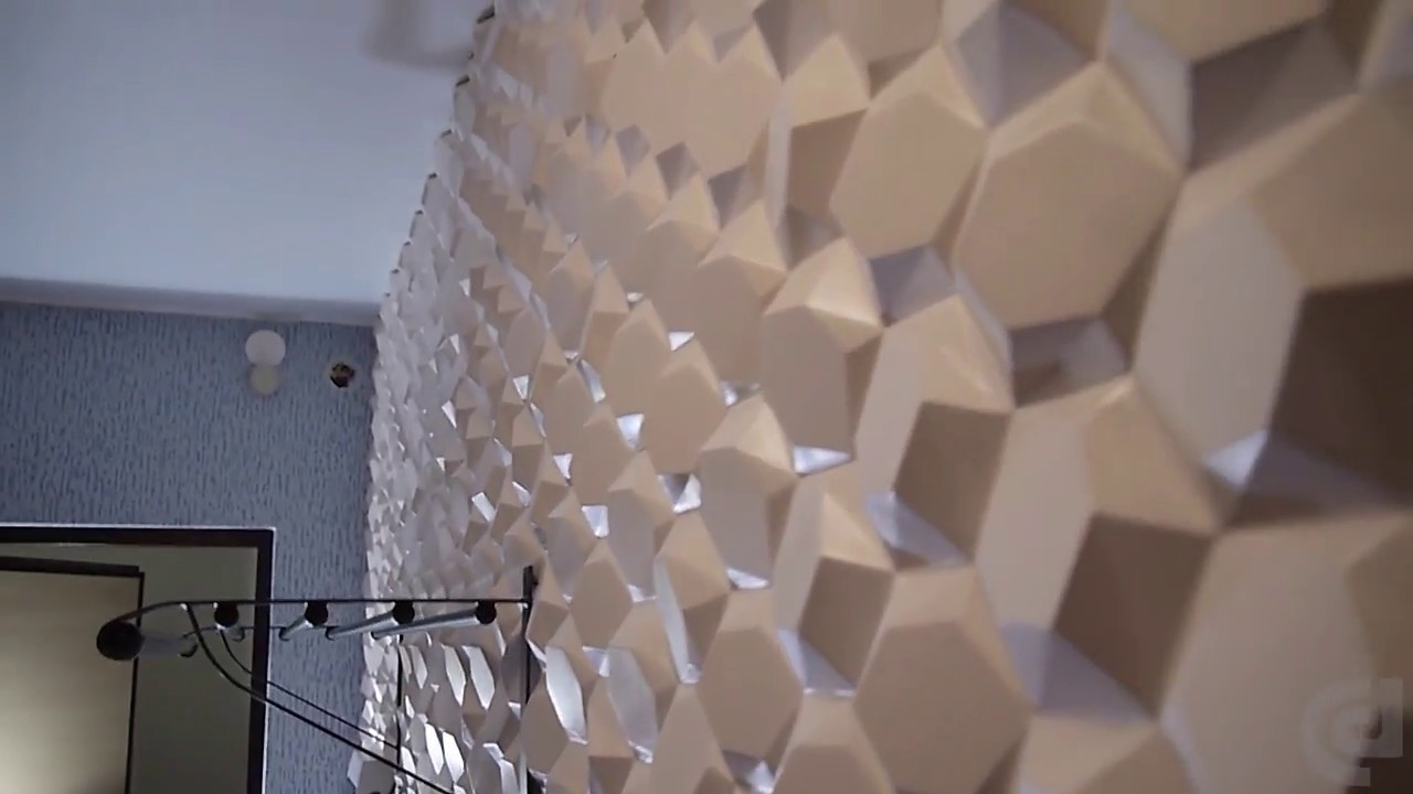 Примеры использования 3D панелей "УЛЕЙ в интерьере: